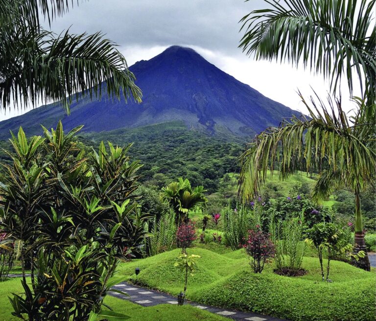 S2 E11: Climbing a volcano in Latin America The towering cone of Arenal, a live volcano in Costa Rica. Photo: Courtesy of Visit Costa Rica