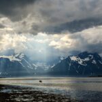 View from near Rotsund on the E6 road in far north Norway looking across Lyngen Fjord to the Lyngen Alps © copyright Matthew Brace
